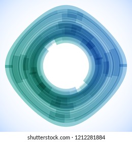 Geometric frame from circles, vector abstract background, wallpaper