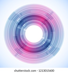 Geometric frame from circles, vector abstract background, wallpaper