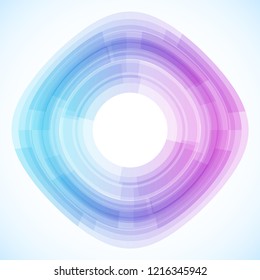 Geometric frame from circles, vector abstract background, wallpaper