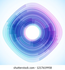 Geometric frame from circles, vector abstract background, wallpaper