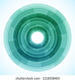 Geometric frame from circles, vector abstract background, wallpaper
