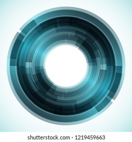 Geometric frame from circles, vector abstract background, wallpaper