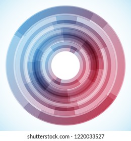 Geometric frame from circles, vector abstract background, wallpaper