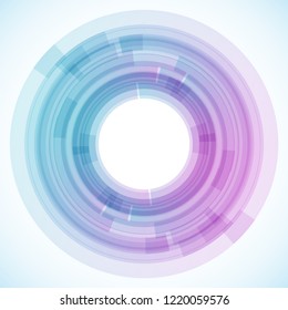 Geometric frame from circles, vector abstract background, wallpaper