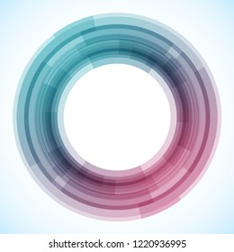 Geometric frame from circles, vector abstract background, wallpaper