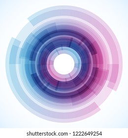 Geometric frame from circles, vector abstract background, wallpaper