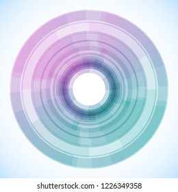 Geometric frame from circles, vector abstract background, wallpaper
