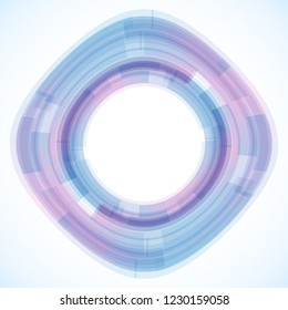 Geometric frame from circles, vector abstract background, wallpaper