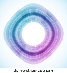 Geometric frame from circles, vector abstract background, wallpaper