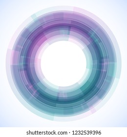 Geometric frame from circles, vector abstract background, wallpaper