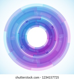 Geometric frame from circles, vector abstract background, wallpaper