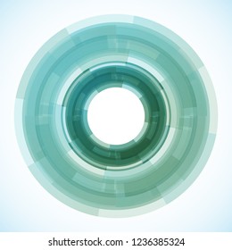 Geometric frame from circles, vector abstract background, wallpaper