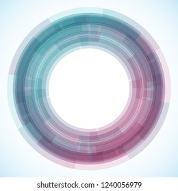 Geometric frame from circles, vector abstract background, wallpaper