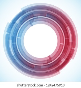 Geometric frame from circles, vector abstract background, wallpaper