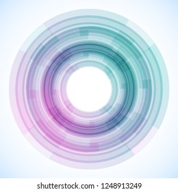 Geometric frame from circles, vector abstract background, wallpaper