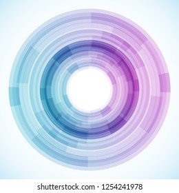 Geometric frame from circles, vector abstract background, wallpaper