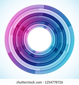 Geometric frame from circles, vector abstract background, wallpaper