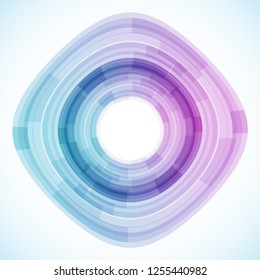 Geometric frame from circles, vector abstract background, wallpaper