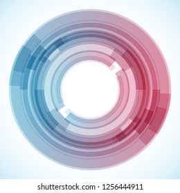 Geometric frame from circles, vector abstract background, wallpaper