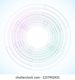 Geometric frame from circles, vector abstract background, wallpaper