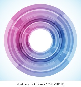 Geometric frame from circles, vector abstract background, wallpaper