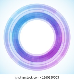 Geometric frame from circles, vector abstract background, wallpaper