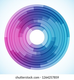 Geometric frame from circles, vector abstract background, wallpaper