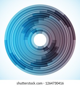 Geometric frame from circles, vector abstract background, wallpaper