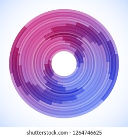 Geometric frame from circles, vector abstract background, wallpaper