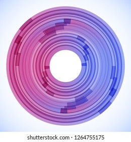 Geometric frame from circles, vector abstract background, wallpaper