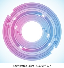Geometric frame from circles, vector abstract background, wallpaper