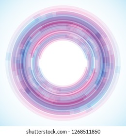 Geometric frame from circles, vector abstract background, wallpaper