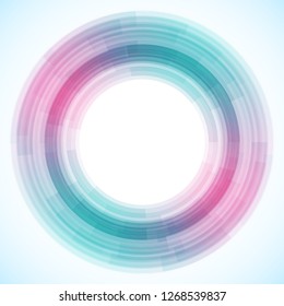 Geometric frame from circles, vector abstract background, wallpaper