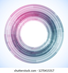 Geometric frame from circles, vector abstract background, wallpaper