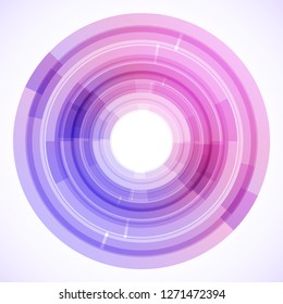 Geometric frame from circles, vector abstract background, wallpaper