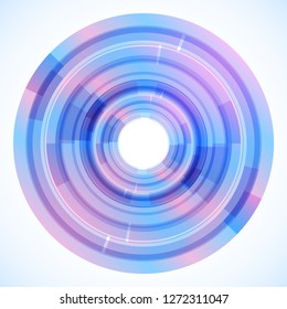 Geometric frame from circles, vector abstract background, wallpaper
