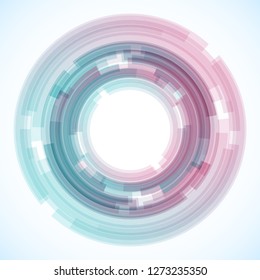 Geometric frame from circles, vector abstract background, wallpaper