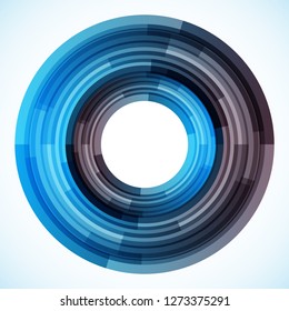 Geometric frame from circles, vector abstract background, wallpaper
