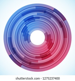 Geometric frame from circles, vector abstract background, wallpaper