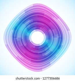 Geometric frame from circles, vector abstract background, wallpaper