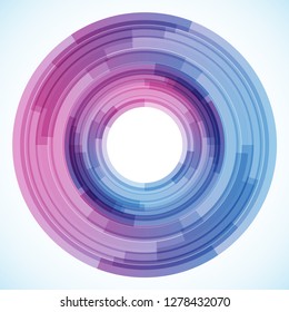 Geometric frame from circles, vector abstract background, wallpaper