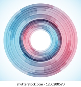 Geometric frame from circles, vector abstract background, wallpaper
