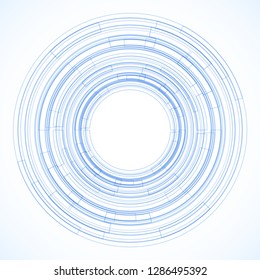 Geometric frame from circles, vector abstract background, wallpaper