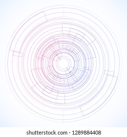 Geometric frame from circles, vector abstract background, wallpaper
