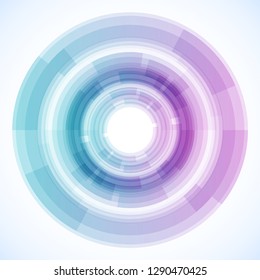 Geometric frame from circles, vector abstract background, wallpaper