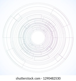 Geometric frame from circles, vector abstract background, wallpaper