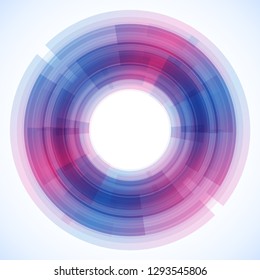 Geometric frame from circles, vector abstract background, wallpaper
