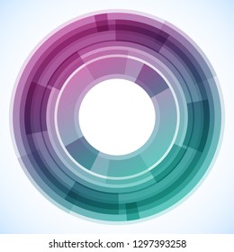 Geometric frame from circles, vector abstract background, wallpaper