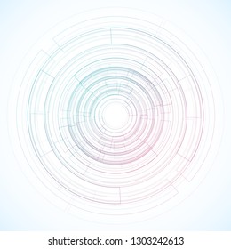 Geometric frame from circles, vector abstract background, wallpaper