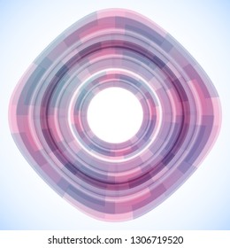 Geometric frame from circles, vector abstract background, wallpaper